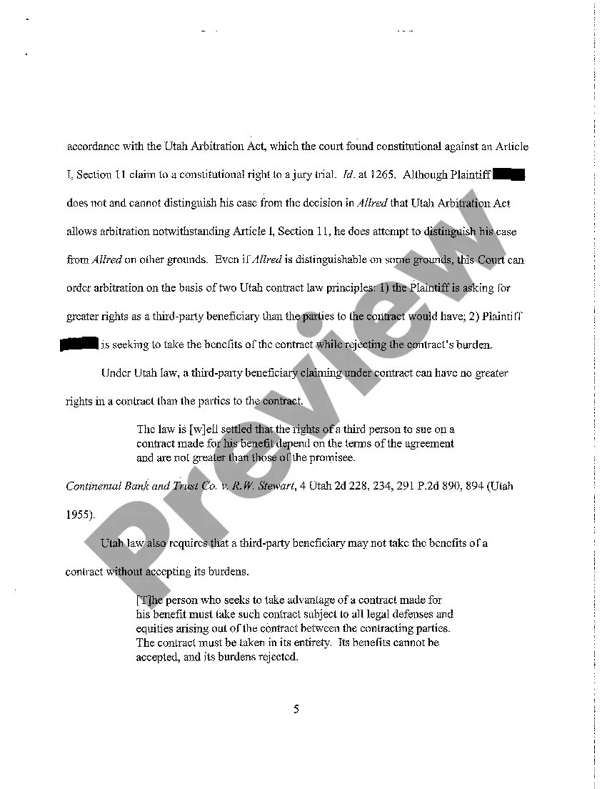 Preview A11 Reply in Memorandum in Support to Travelers' Motion for Arbitration