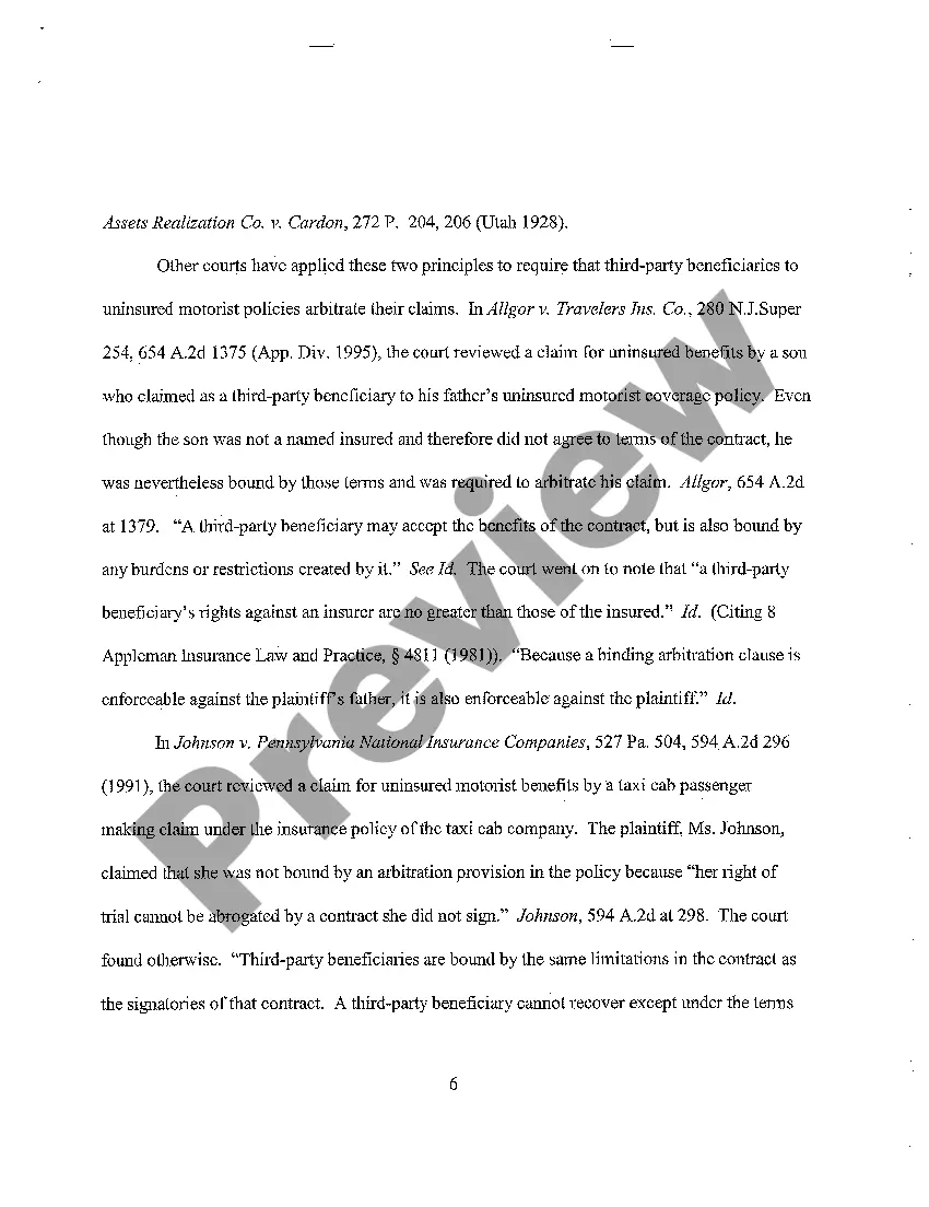 Preview A11 Reply in Memorandum in Support to Travelers' Motion for Arbitration