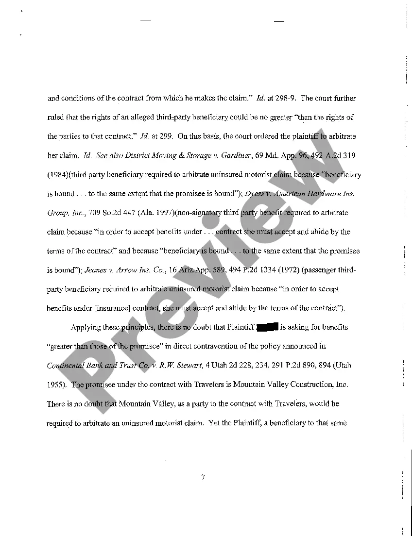 Preview A11 Reply in Memorandum in Support to Travelers' Motion for Arbitration