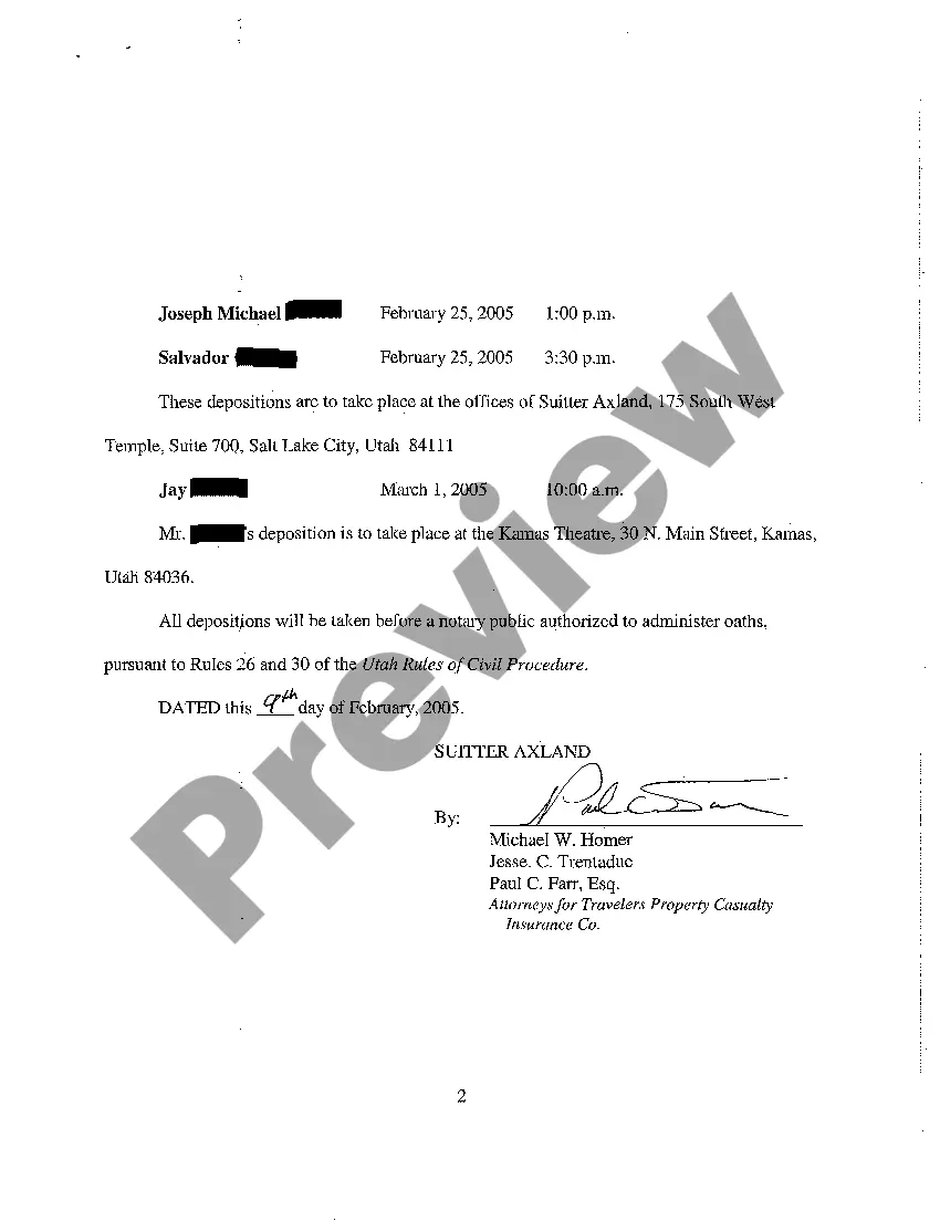 Preview A15 Amended Notice of Deposition