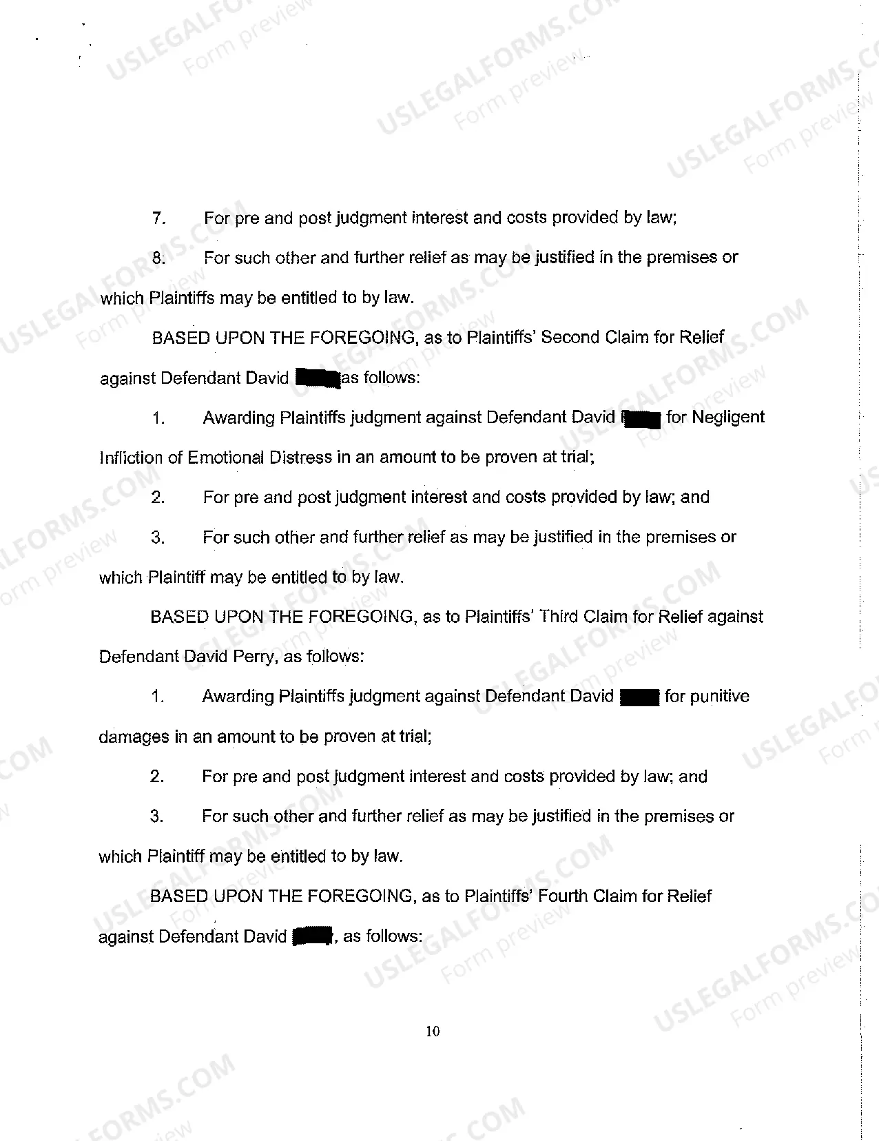 Preview A01 Complaint and Jury Demand - Two-Car Collision, Loss of Consortium Claim