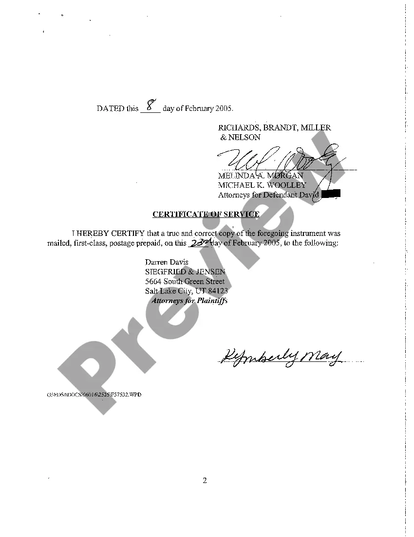 Preview A08 Certificate of Delivery of Defendant's First Set of Interrogatories and Request for Production of Documents to Plaintiff