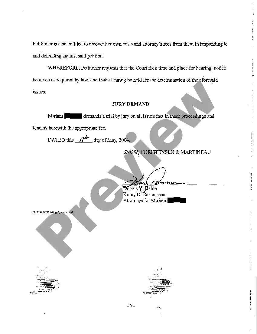 Preview A13 Petition Joining in Opposition to Remove Personal Representative and to Probate Revoked Will