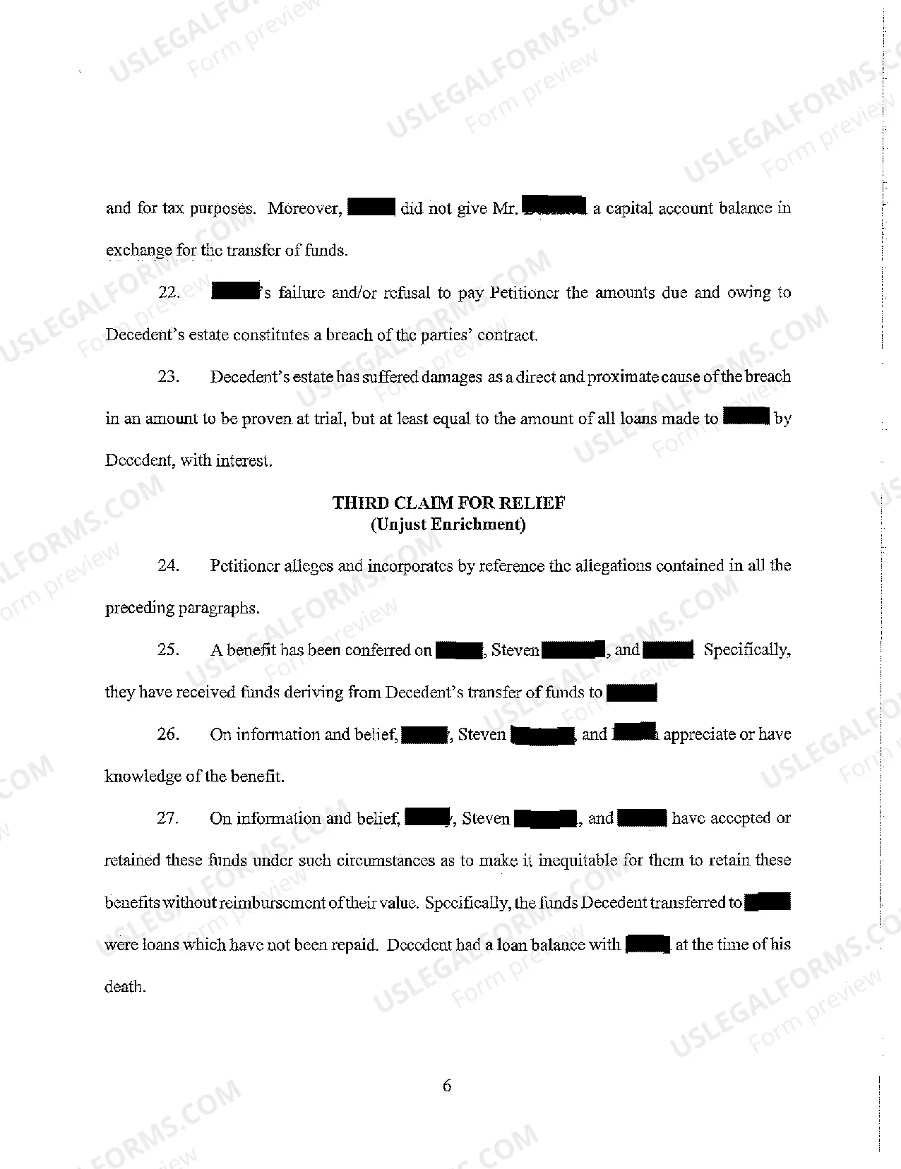 Preview A18 Petition for Recovery of Estate Assets and for Declaratory Judgment Related to Another Defendant