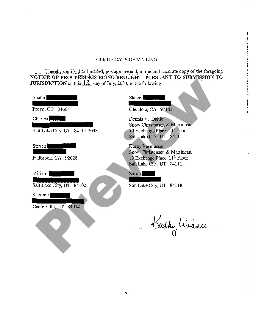 Get A20 Notice of Proceedings Being Brought Pursuant to Submission to Jurisdiction Preview A20 Notice of Proceedings Being Brought Pursuant to Submission to Jurisdiction