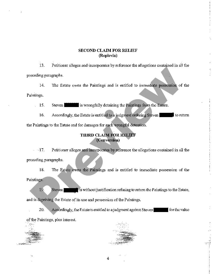 Preview A22 Petition for Recovery of Paintings