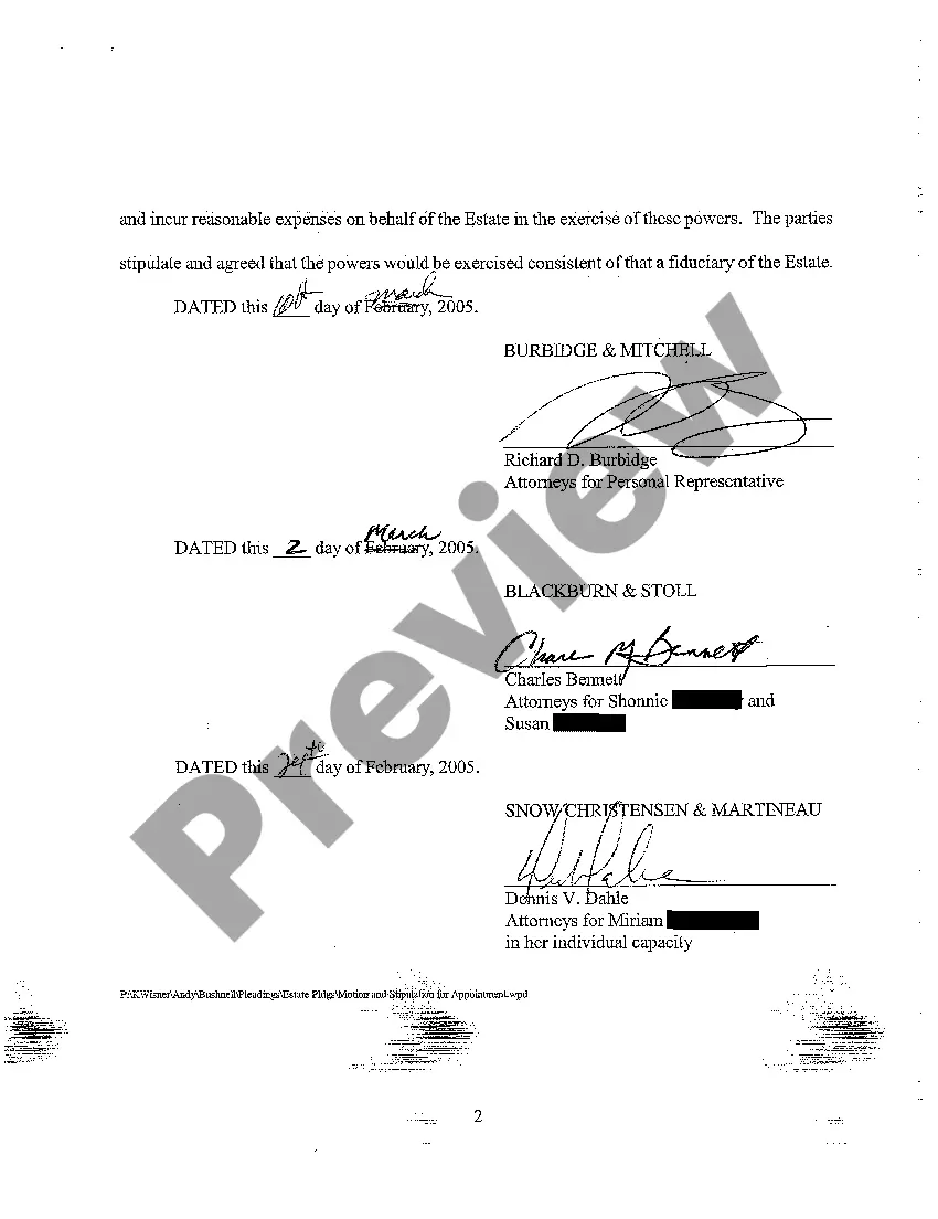 Preview A23 Motion and Stipulation for Appointment of Special Administrator with Limited Powers
