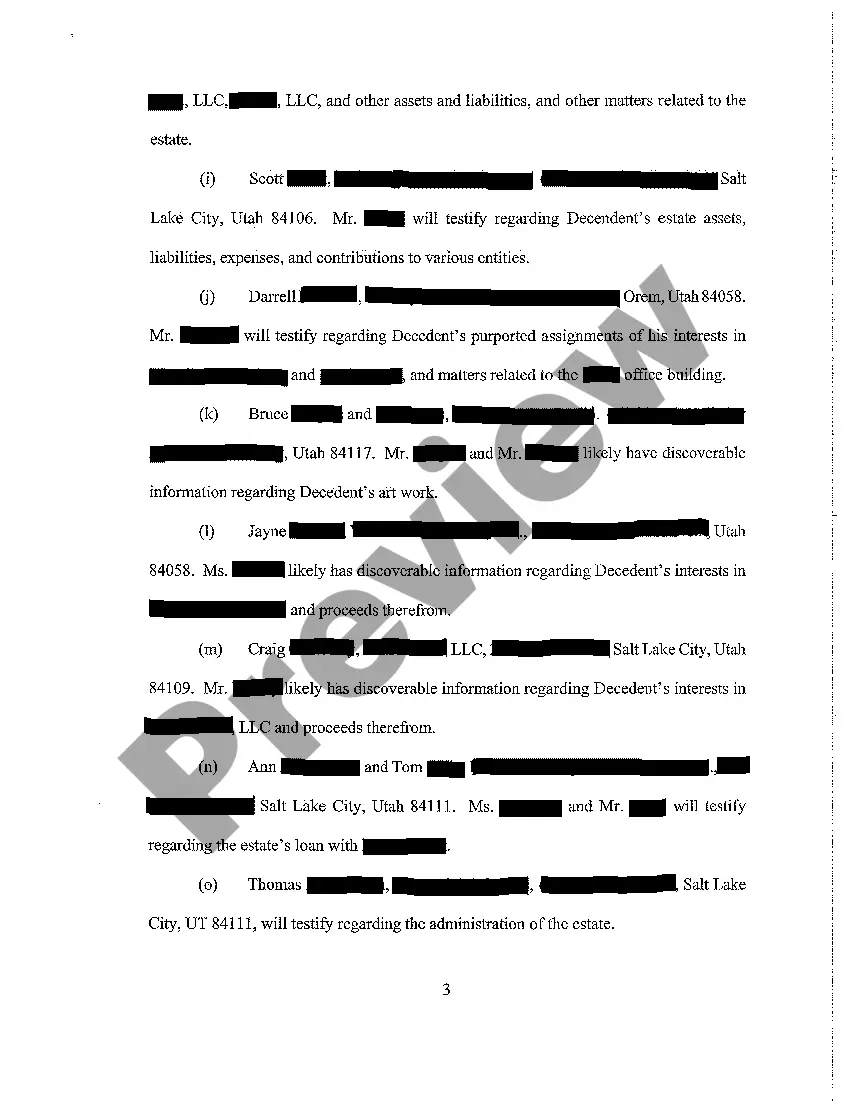 Preview A26 Personal Representative's Fifth Supplemental Initial Disclosures