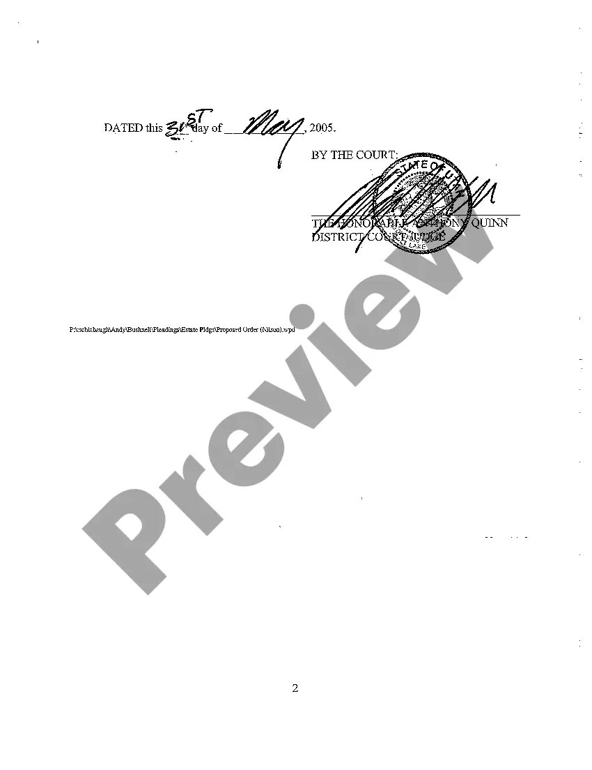Preview A27 Proposed Order Compelling Attorney's for Deceased to Produce Documents