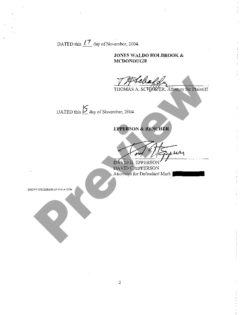 Preview A05 Stipulation of Dismissal Without Prejudice as to Defendant