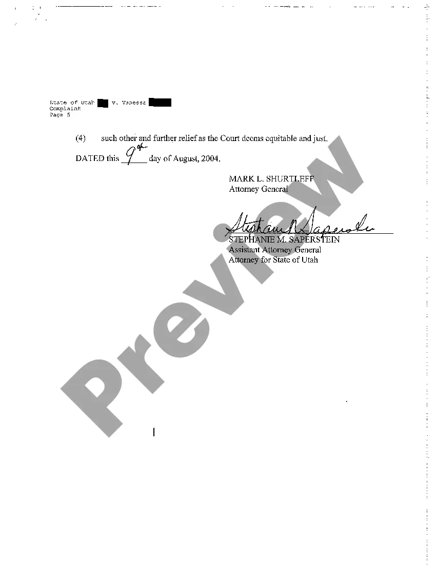 Get A01 Complaint For Reimbursement under the Utah Medical Benefits Recovery Act Preview A01 Complaint For Reimbursement under the Utah Medical Benefits Recovery Act