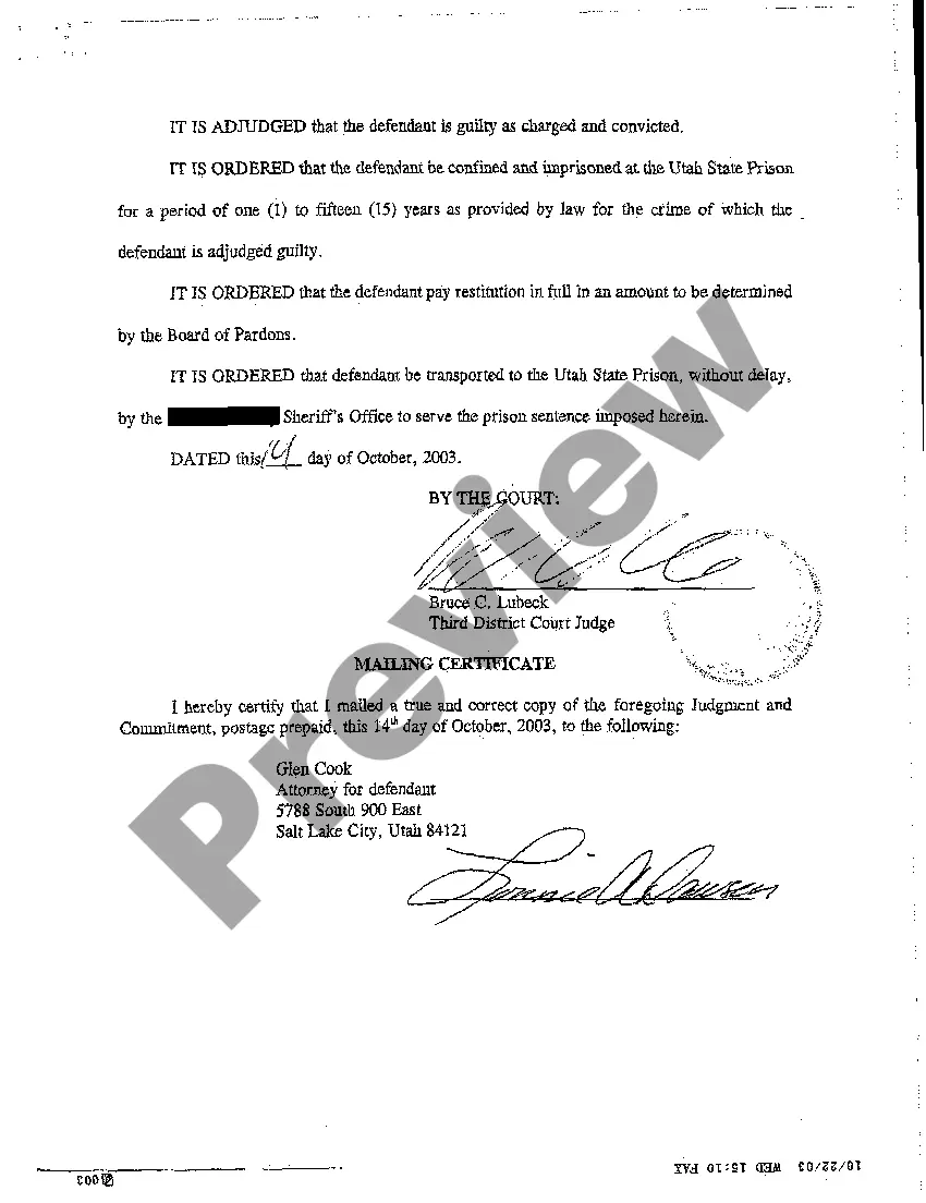 Preview A02 Judgment and Commitment of Prior Suit