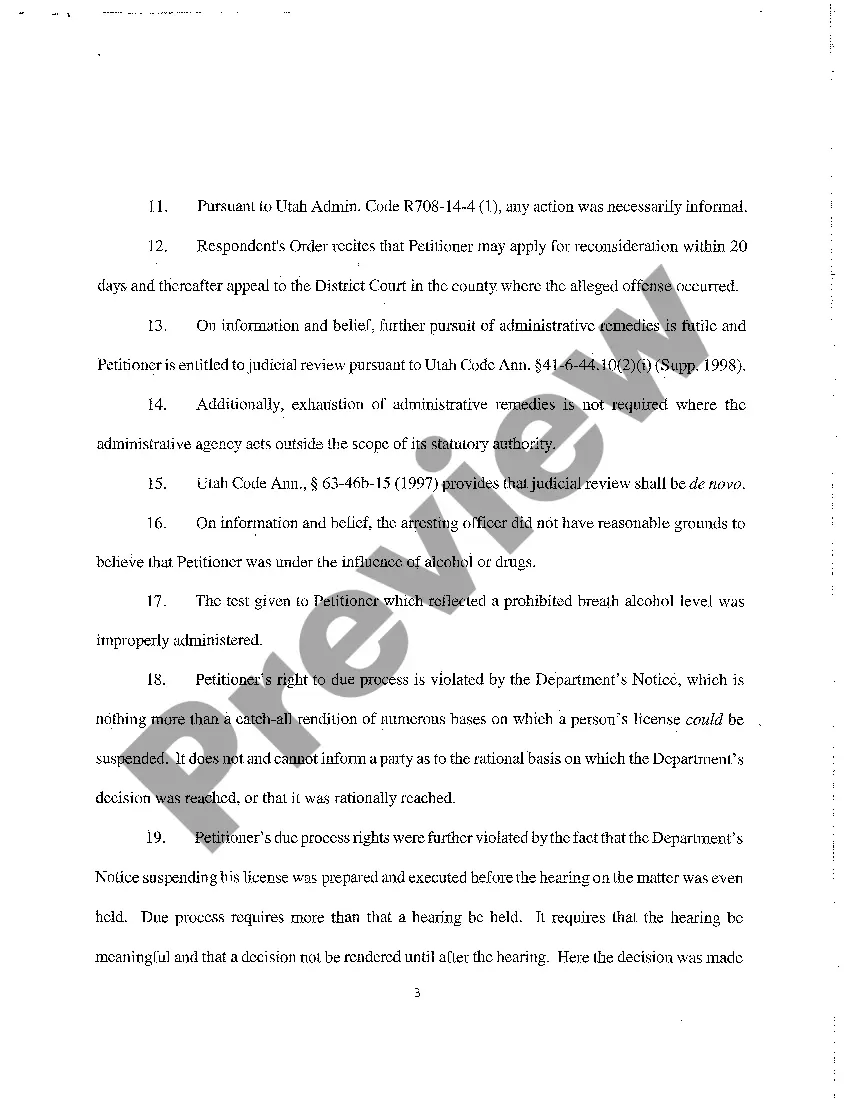 Preview A01 Petition for Review of Drivers License Revocation