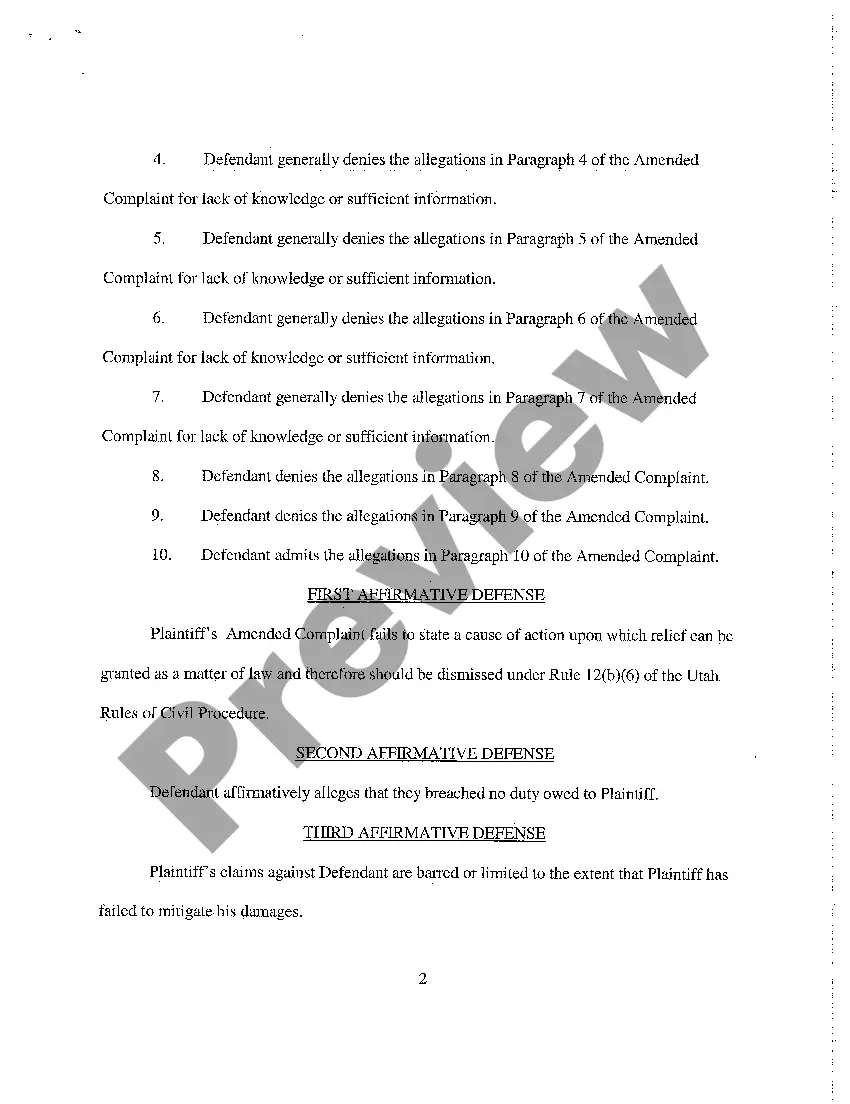 Preview A09 Answer of Defendant