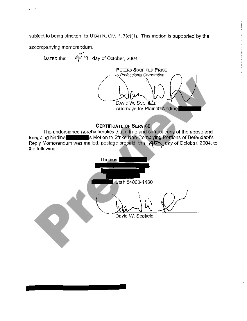 Preview A09 Plaintiff's Motion to Strike Noncomplying Portions of Defendant's Reply Memorandum