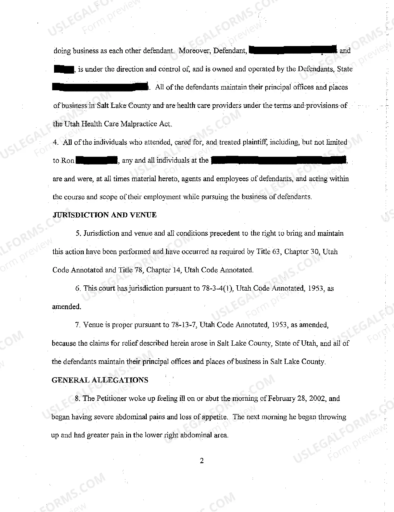 Preview A02 Amended Complaint - Medical Malpractice - Failure to Follow Proper Standard of Care