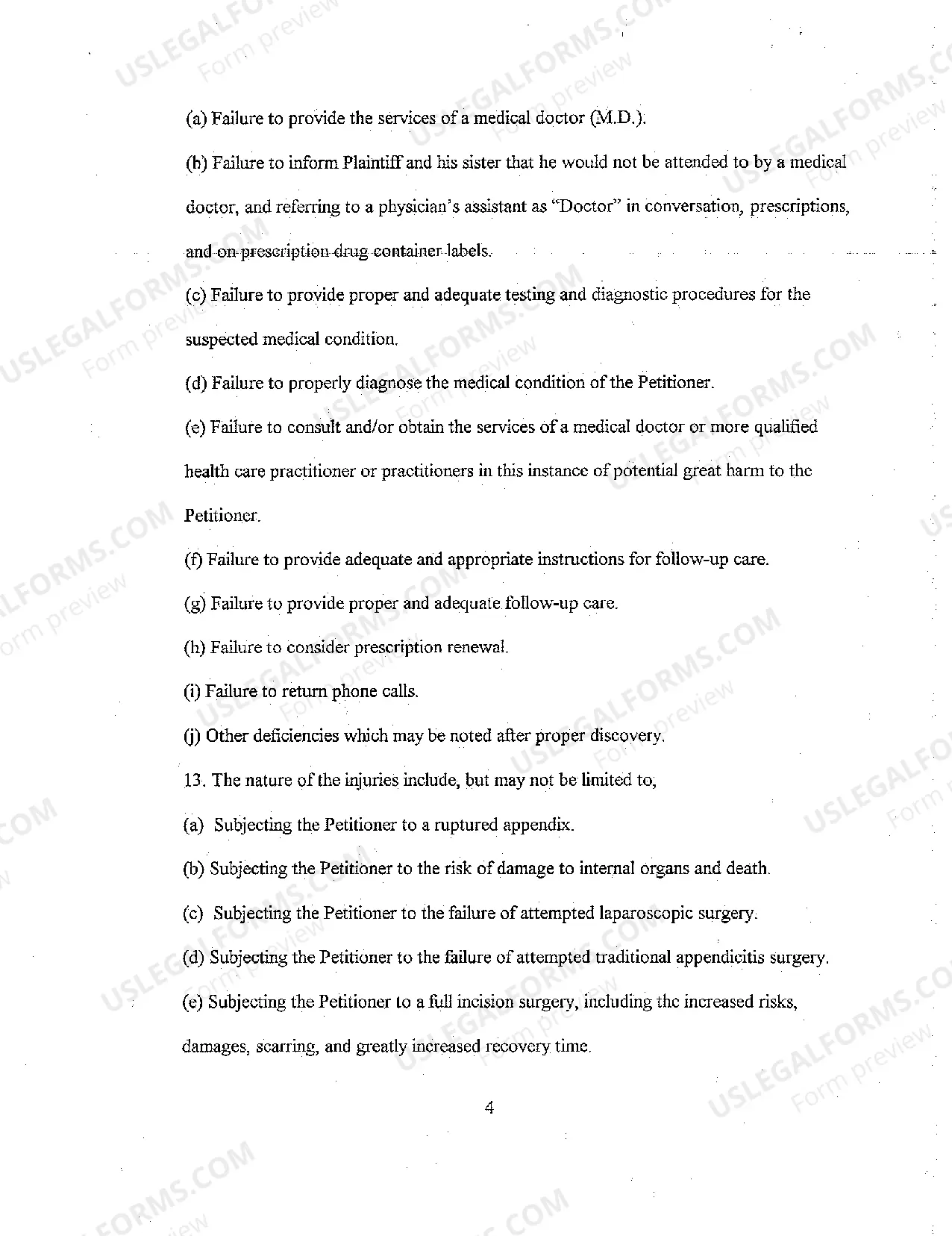 Preview A02 Amended Complaint - Medical Malpractice - Failure to Follow Proper Standard of Care
