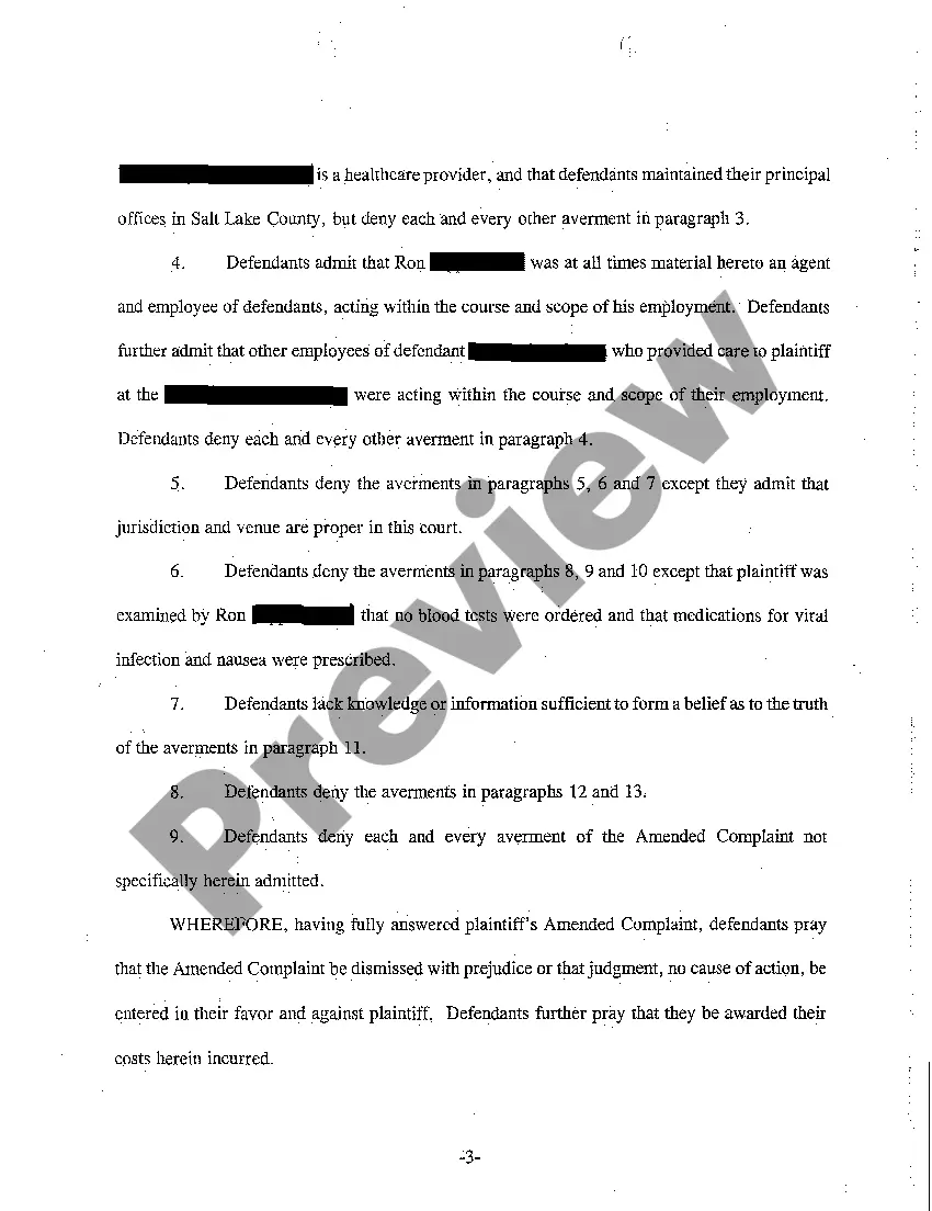 Preview A03 Answer to Amended Complaint