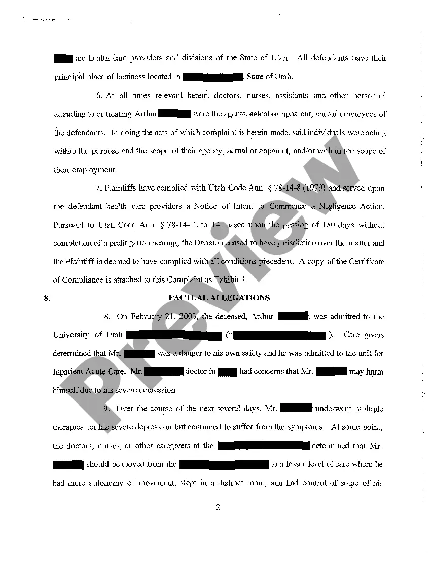 Get A01 Complaint and Jury Demand - Negligence - Negligent Infliction of Emotional Distress Preview A01 Complaint and Jury Demand - Negligence - Negligent Infliction of Emotional Distress