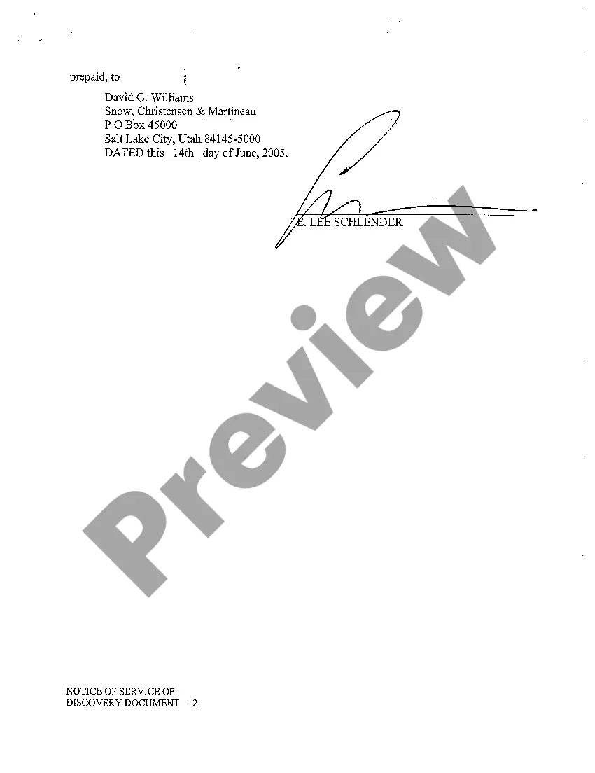 Preview A07 Notice of Service of Discovery Document