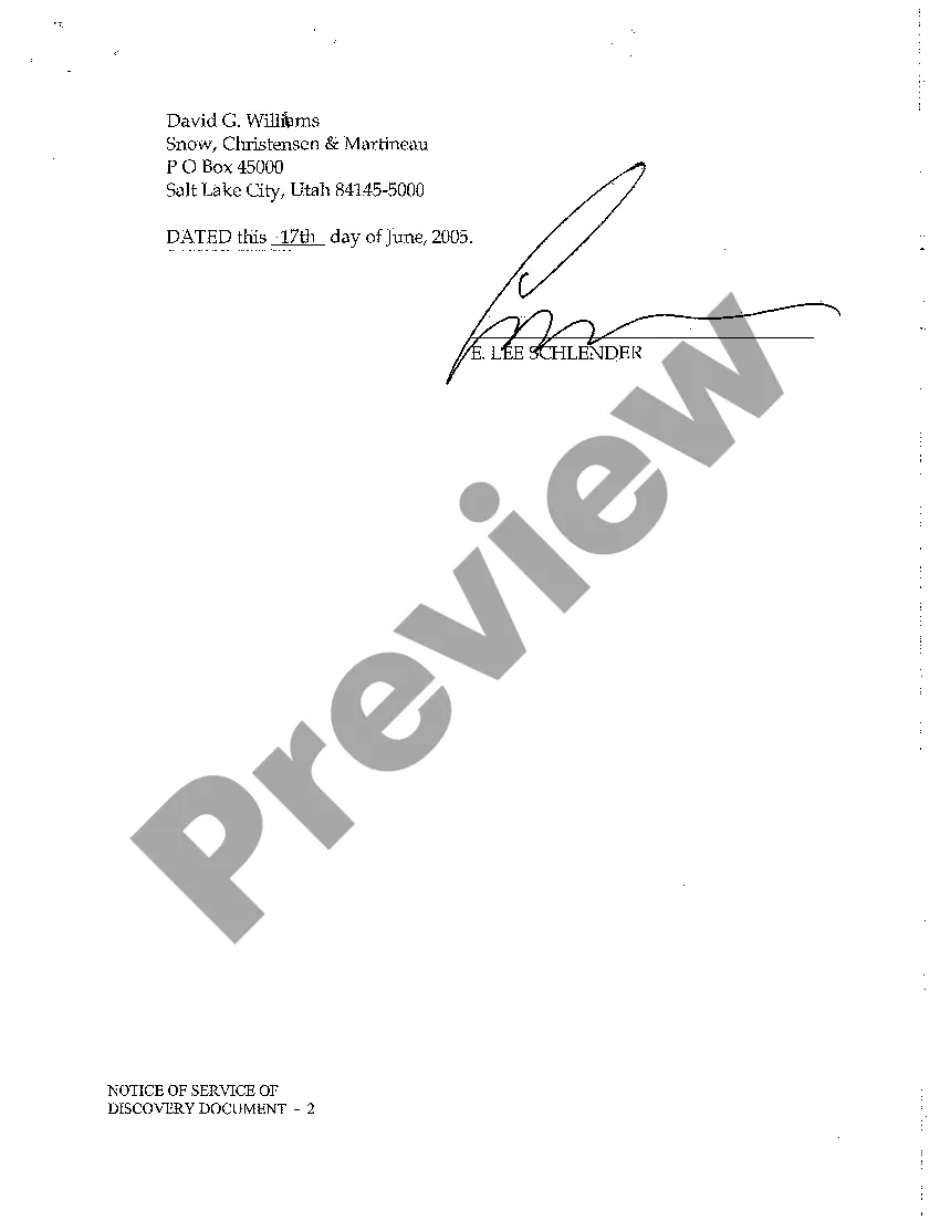 Preview A08 Notice of Service of Discovery Document