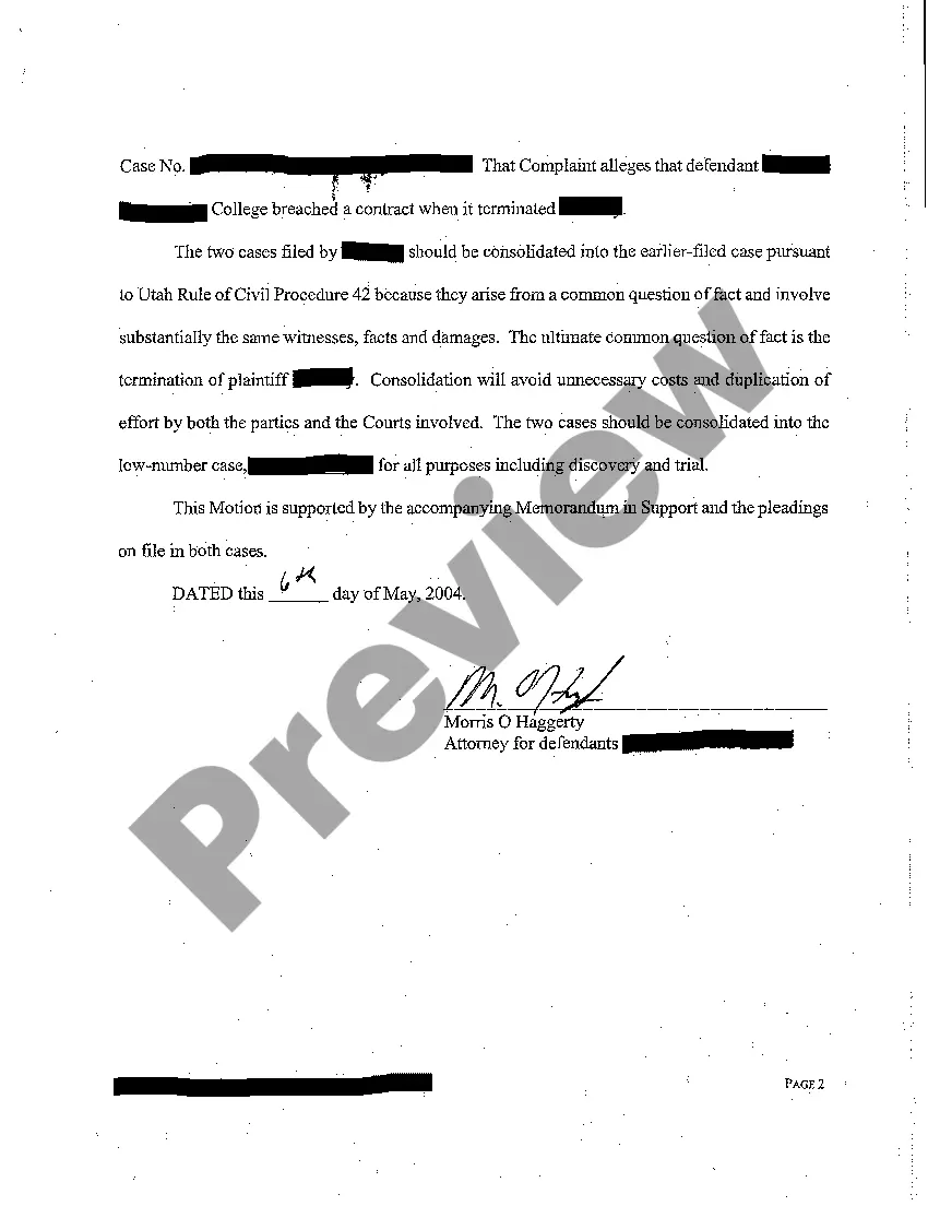 Preview A03 Motion to Consolidate Cases