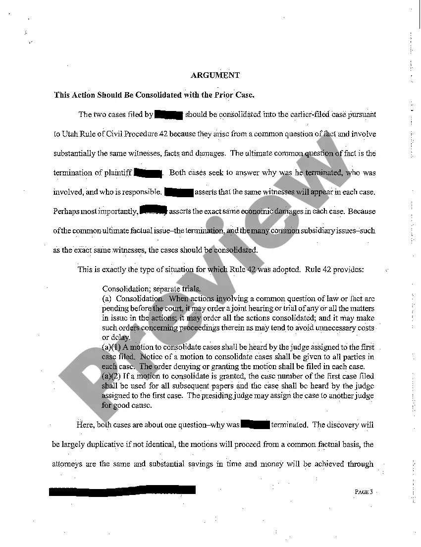 Preview A04 Memorandum in Support of Motion to Consolidate