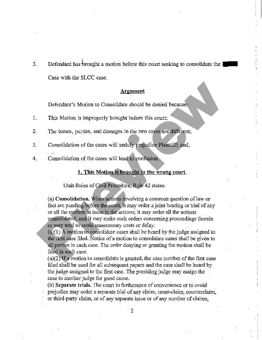 Get A05 Memorandum in Opposition to Motion to Consolidate Preview A05 Memorandum in Opposition to Motion to Consolidate