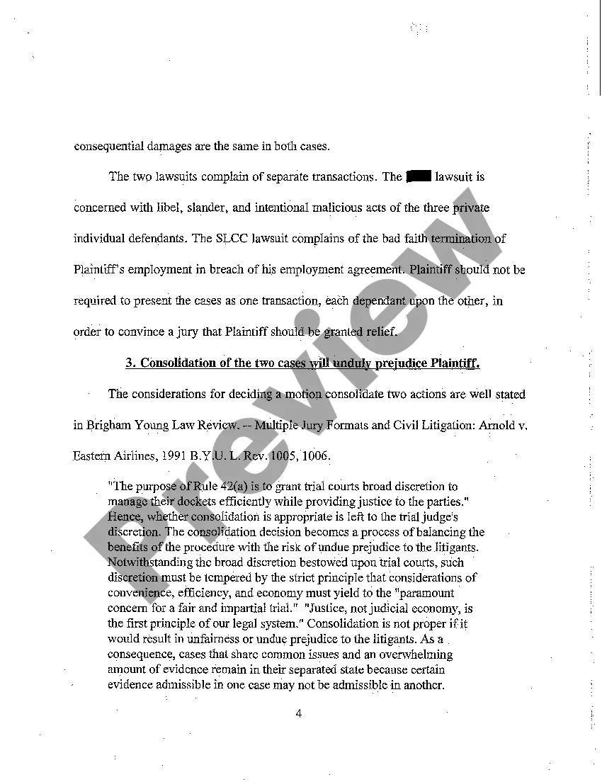 Get A05 Memorandum in Opposition to Motion to Consolidate Preview A05 Memorandum in Opposition to Motion to Consolidate