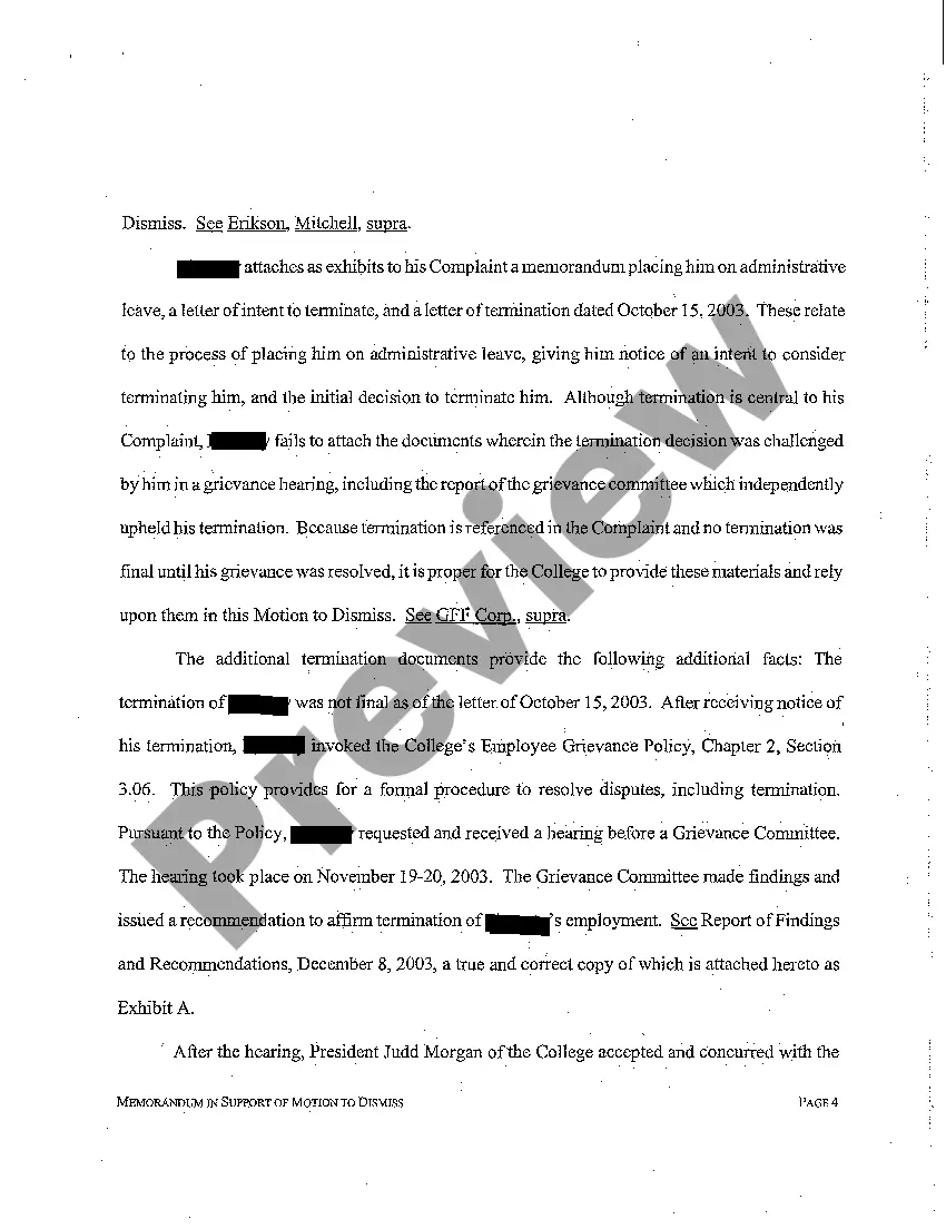 Preview A07 Memorandum in Support of Motion to Dismiss