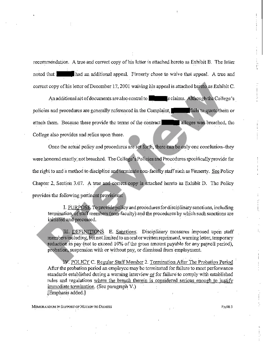 Preview A07 Memorandum in Support of Motion to Dismiss