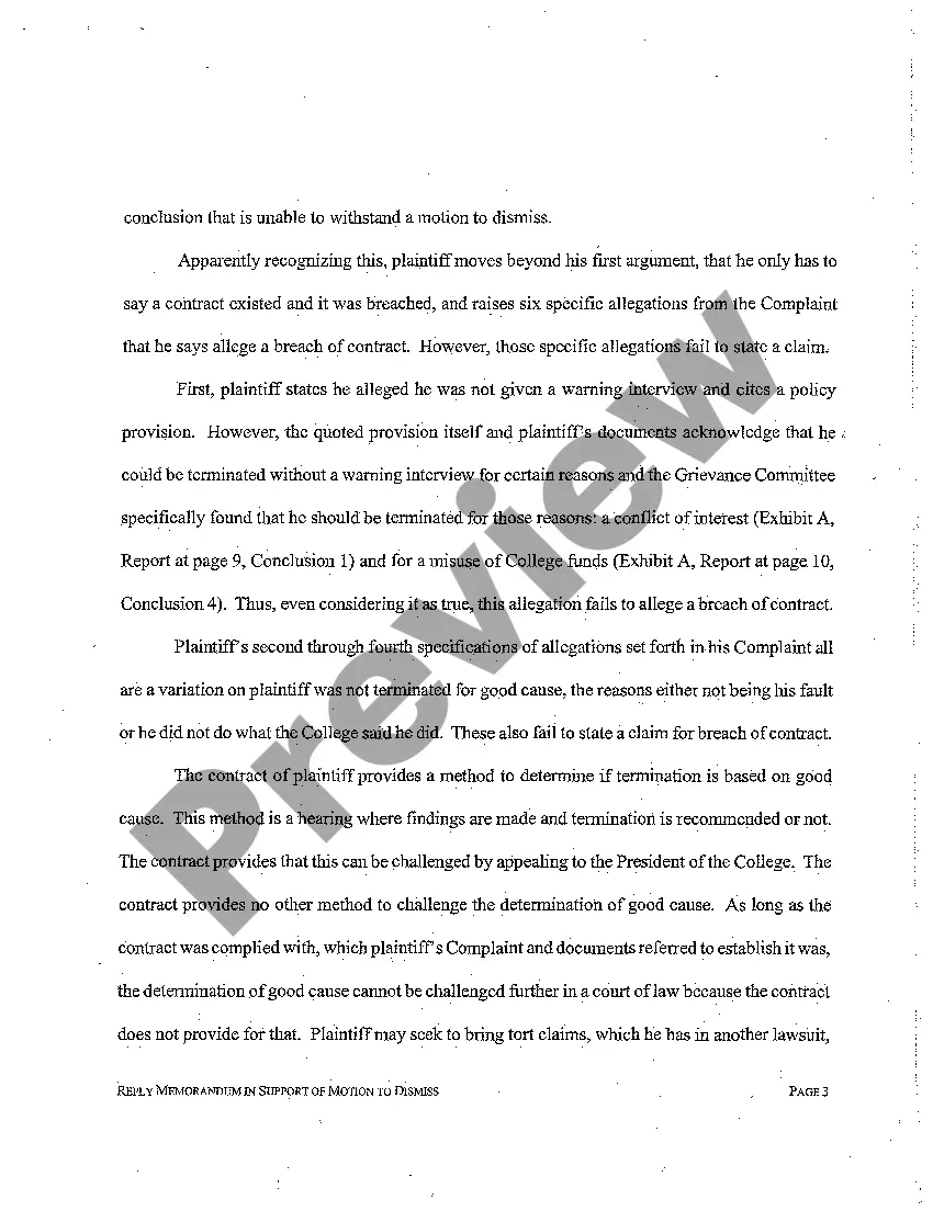 Get A08 Reply to Memorandum in Support of Motion to Dismiss Preview A08 Reply to Memorandum in Support of Motion to Dismiss