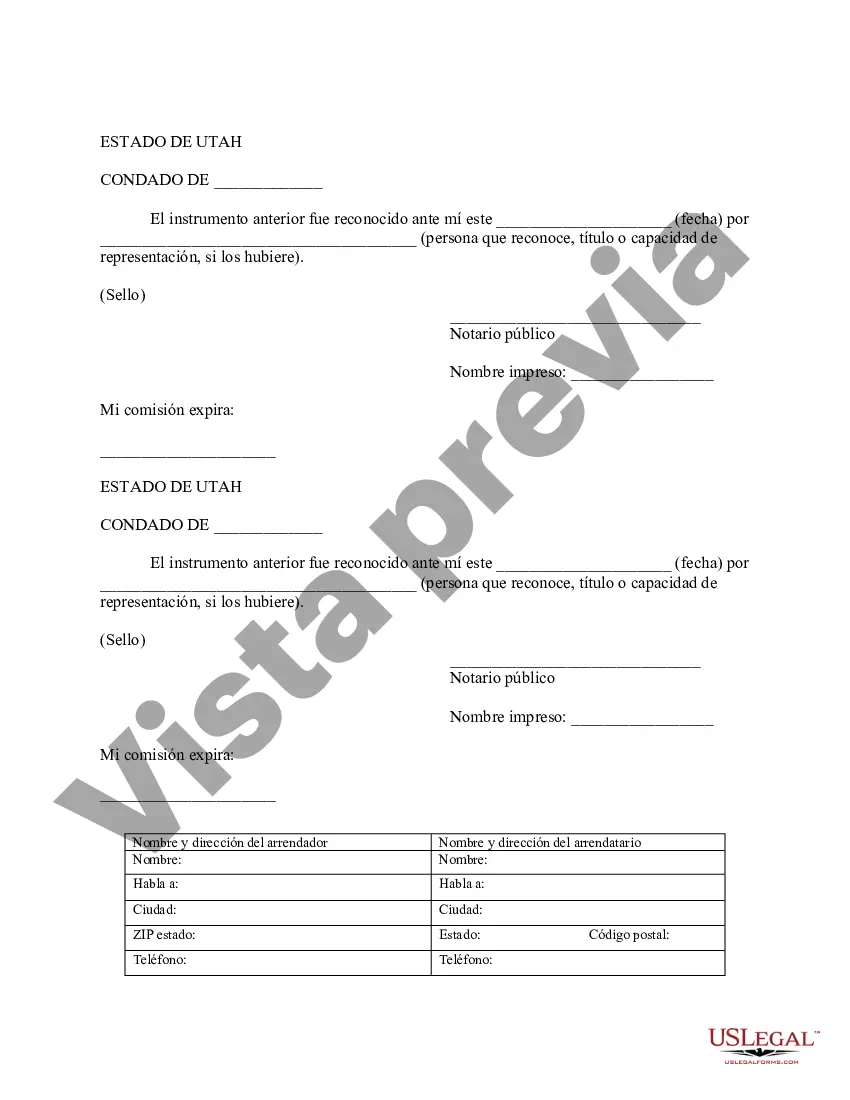 Preview Aviso de Arrendamiento para Grabación