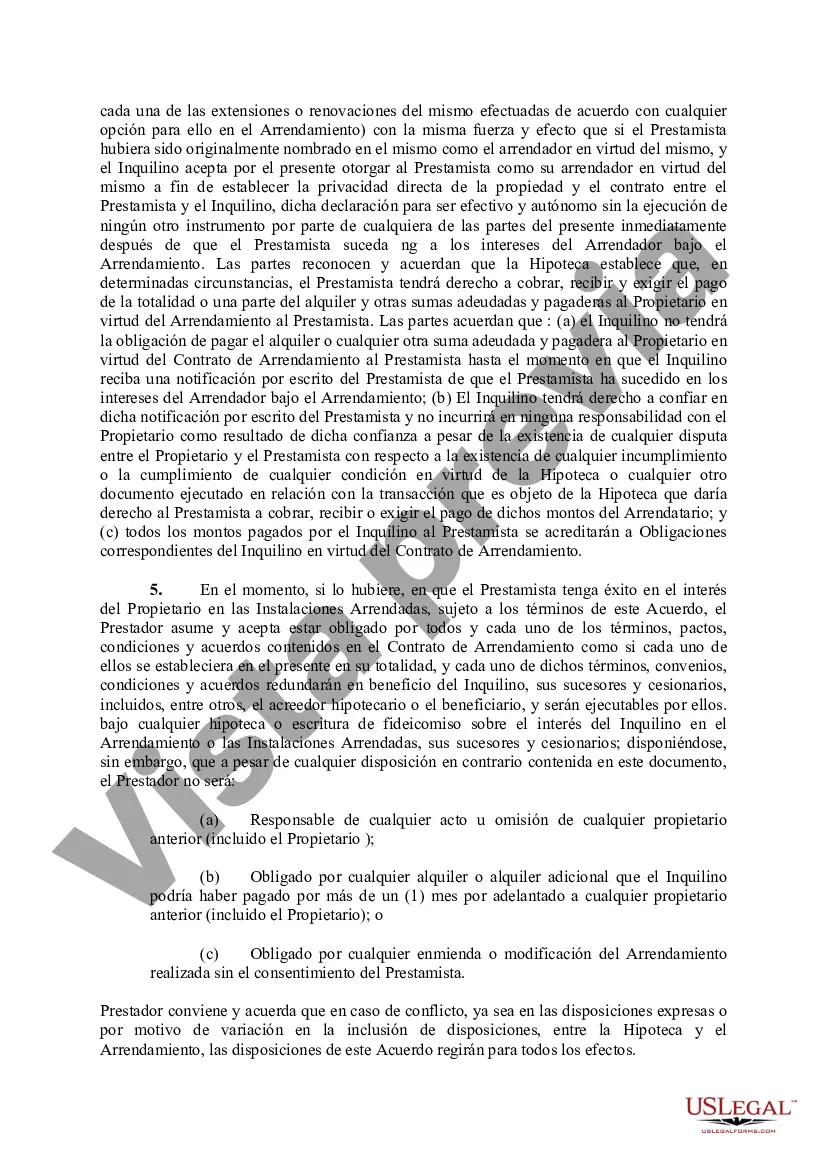 Preview Acuerdo de Subordinación, No Perturbación y Apertura