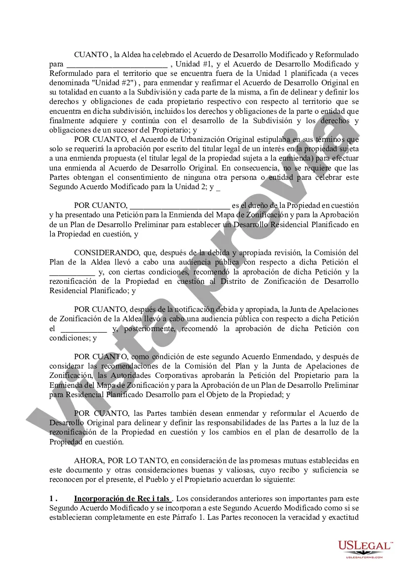 Preview Segundo Acuerdo de Desarrollo Modificado y Actualizado para la Unidad