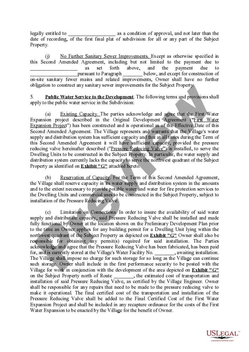 Preview Second Amended and Restated Development Agreement For Unit