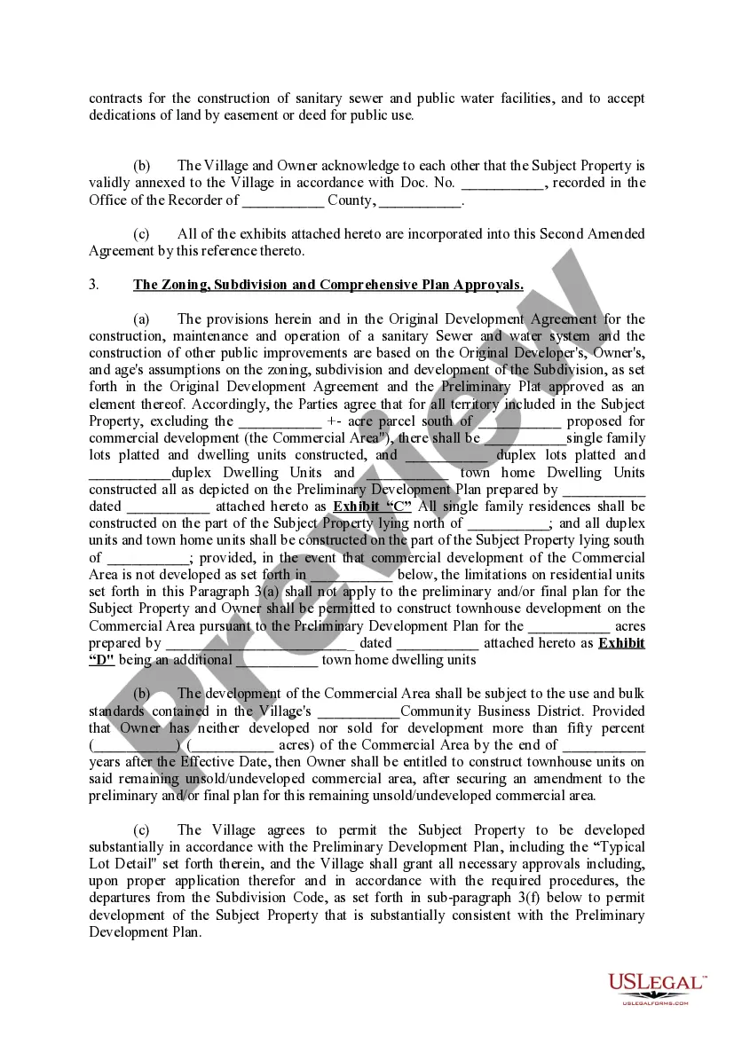 Preview Second Amended and Restated Development Agreement For Unit