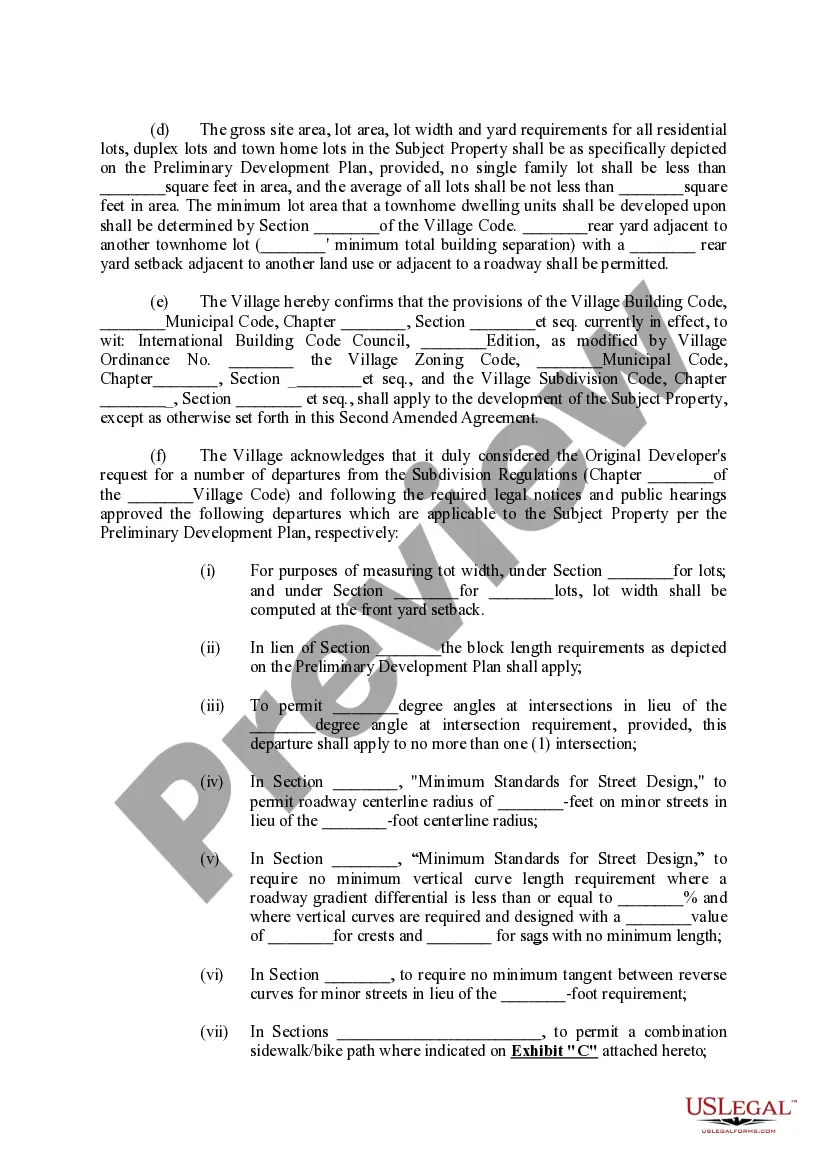 Preview Second Amended and Restated Development Agreement For Unit