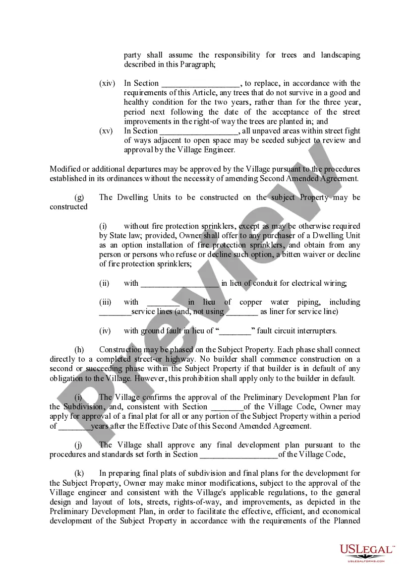 Preview Second Amended and Restated Development Agreement For Unit