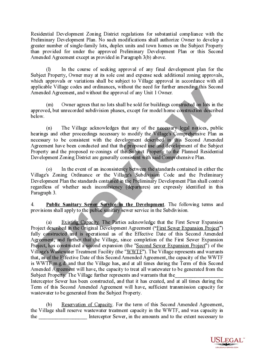 Preview Second Amended and Restated Development Agreement For Unit