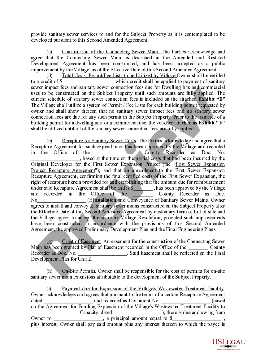 Preview Second Amended and Restated Development Agreement For Unit