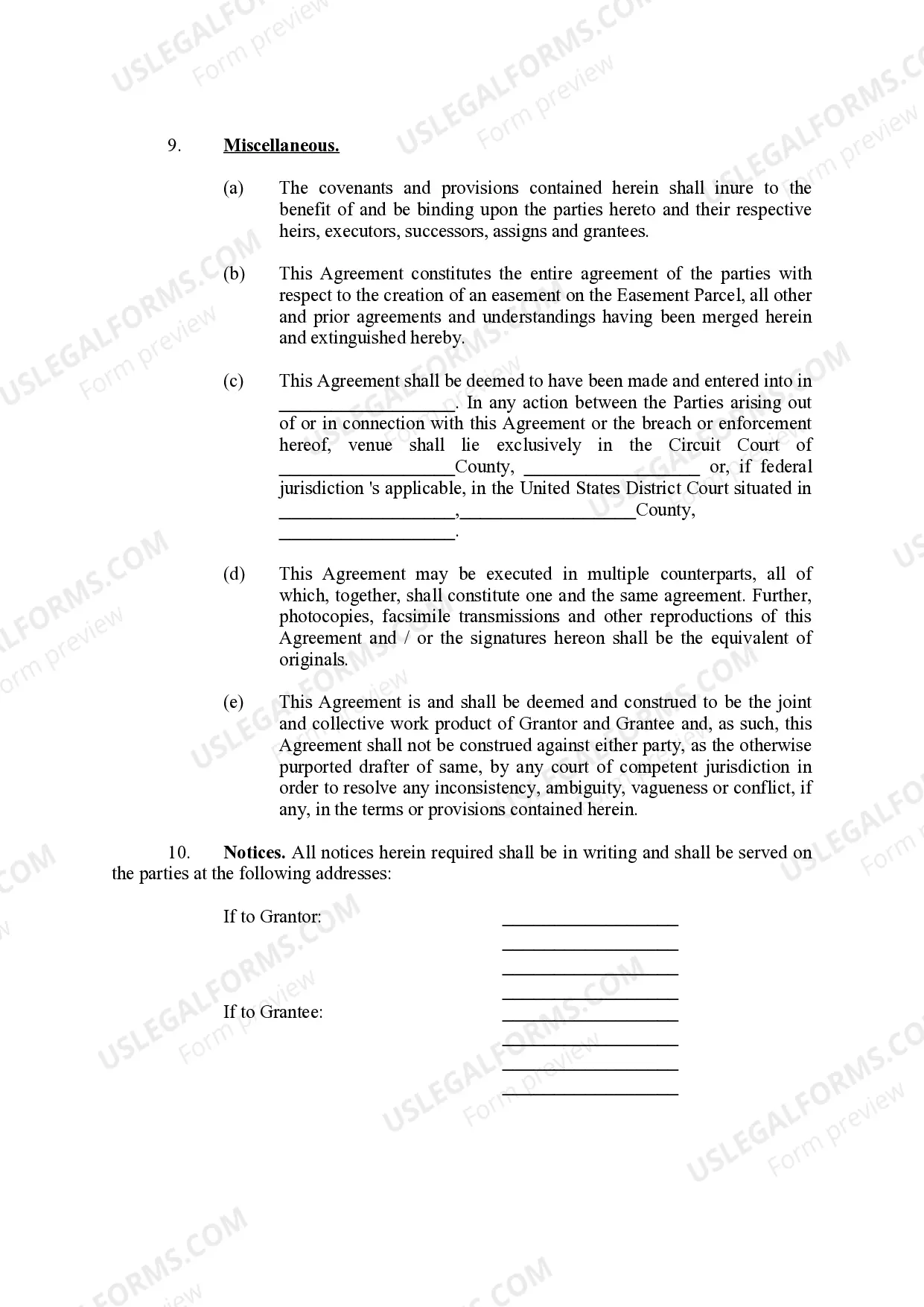 Preview Vehicular Ingress and Egress Agreement