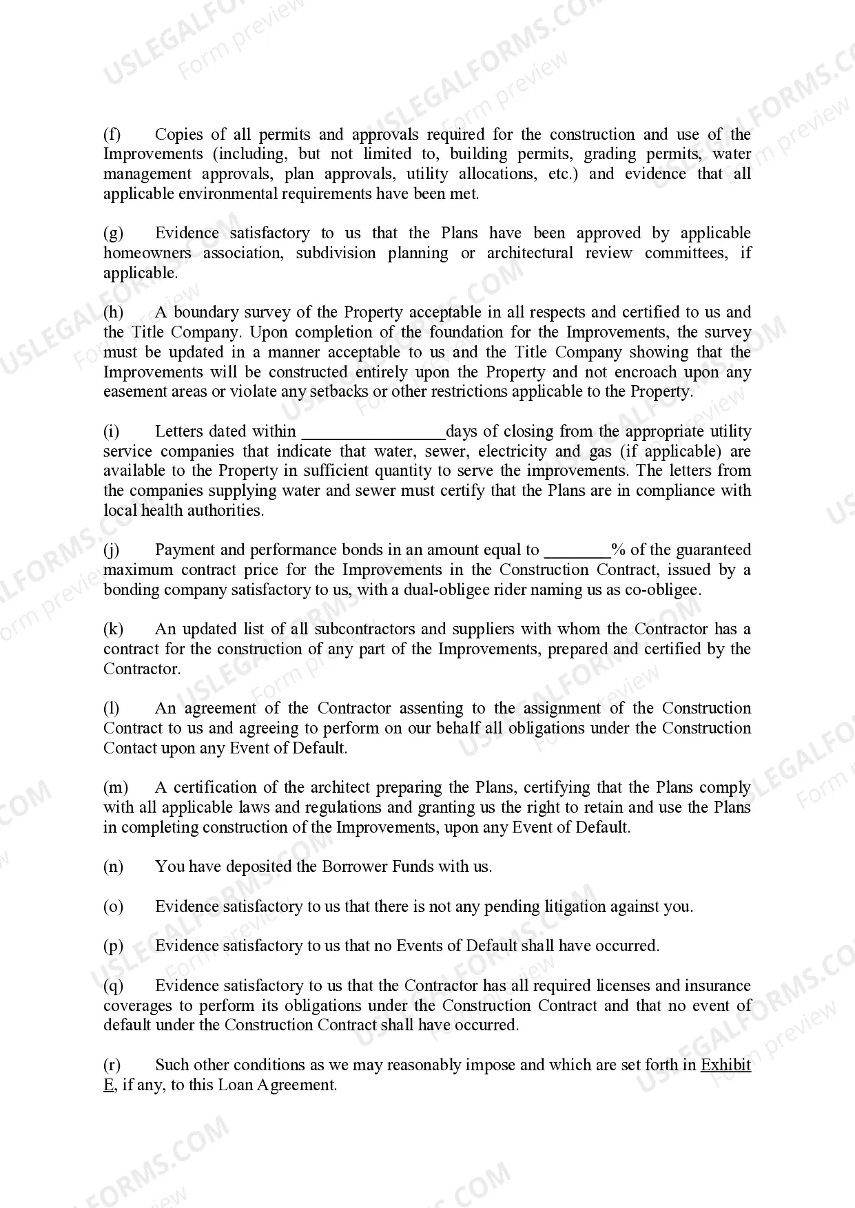 Preview Residential Construction Loan Agreement