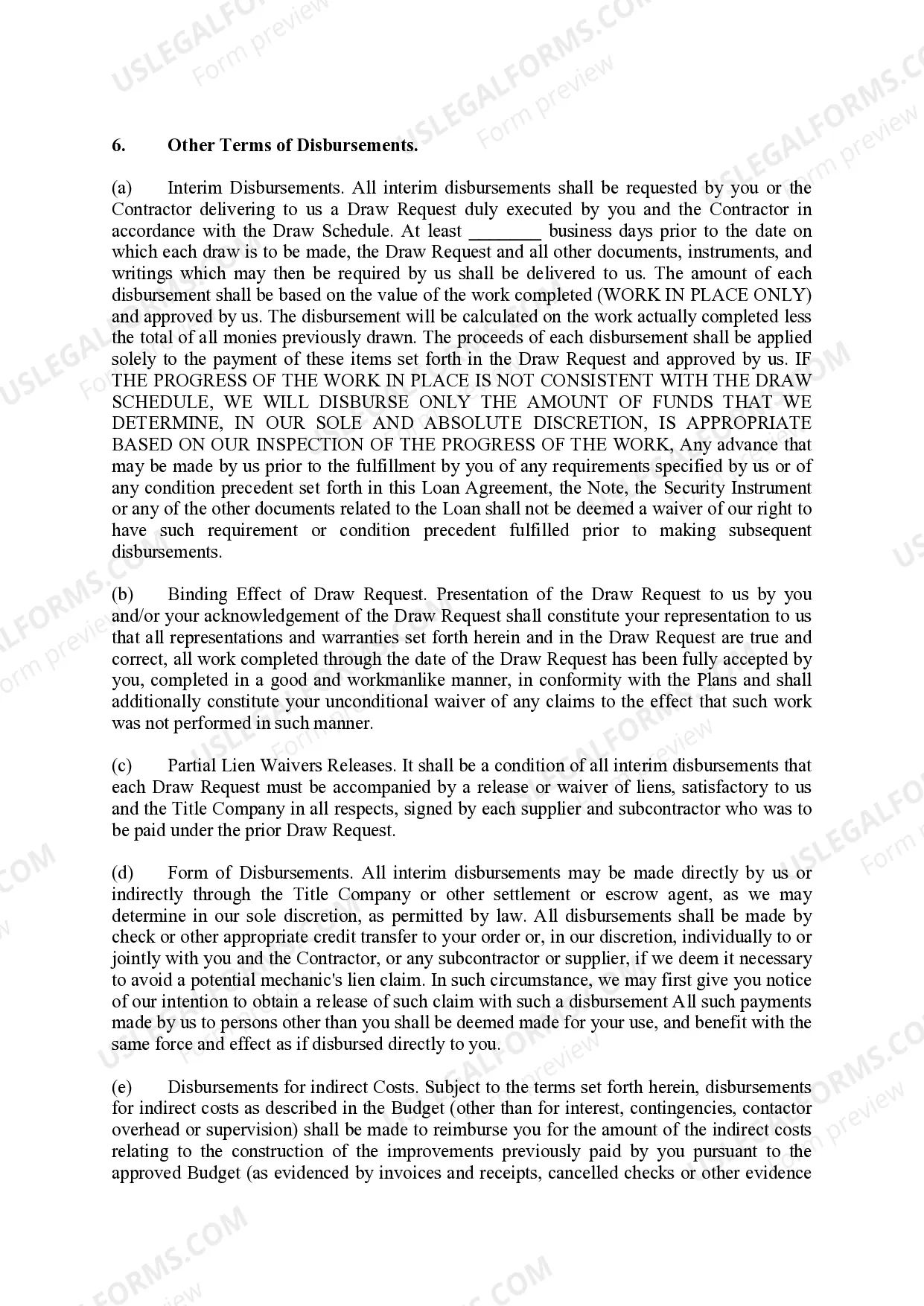 Preview Residential Construction Loan Agreement