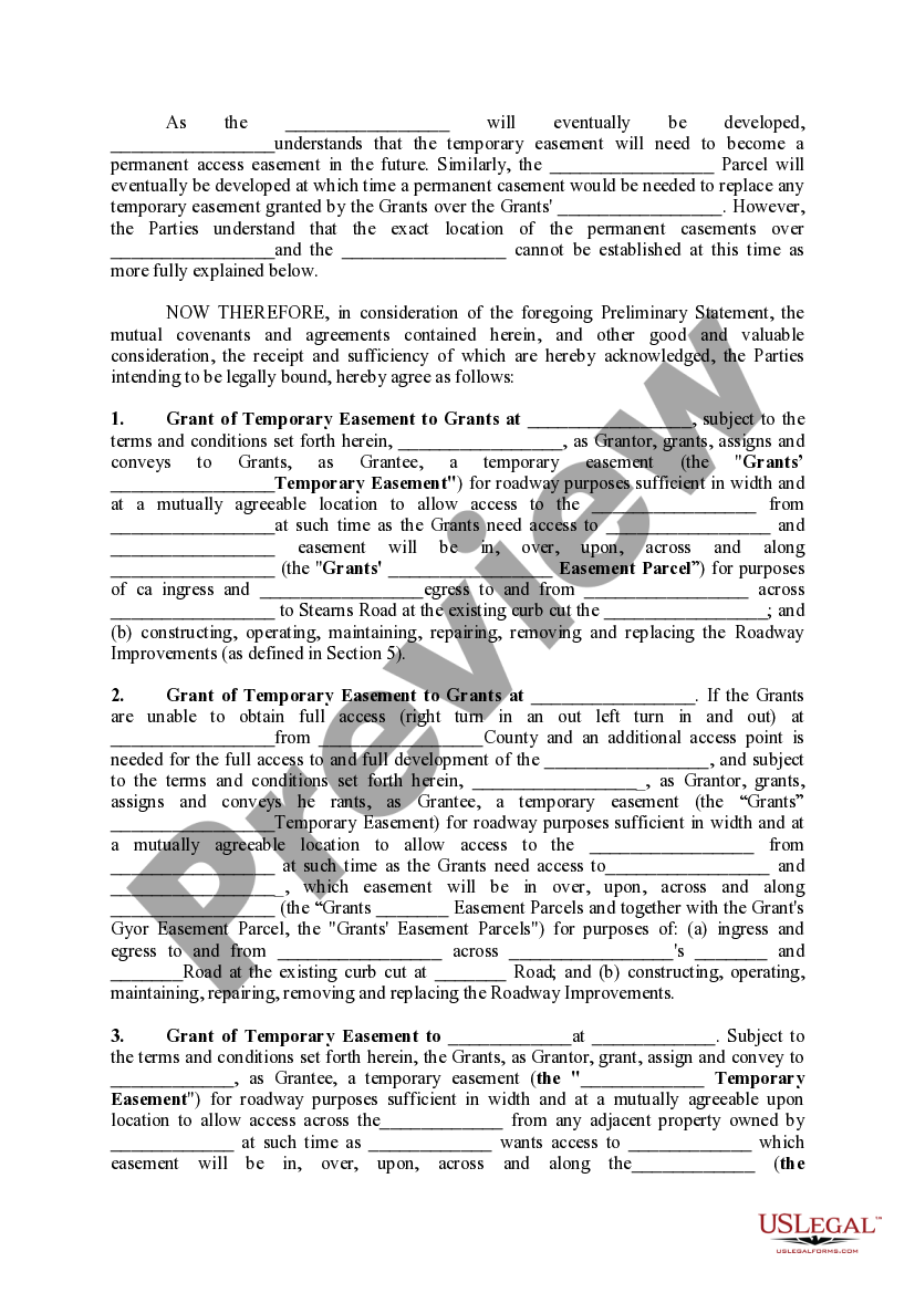 West Valley City Utah CrossAccess Easement Agreement US Legal Forms