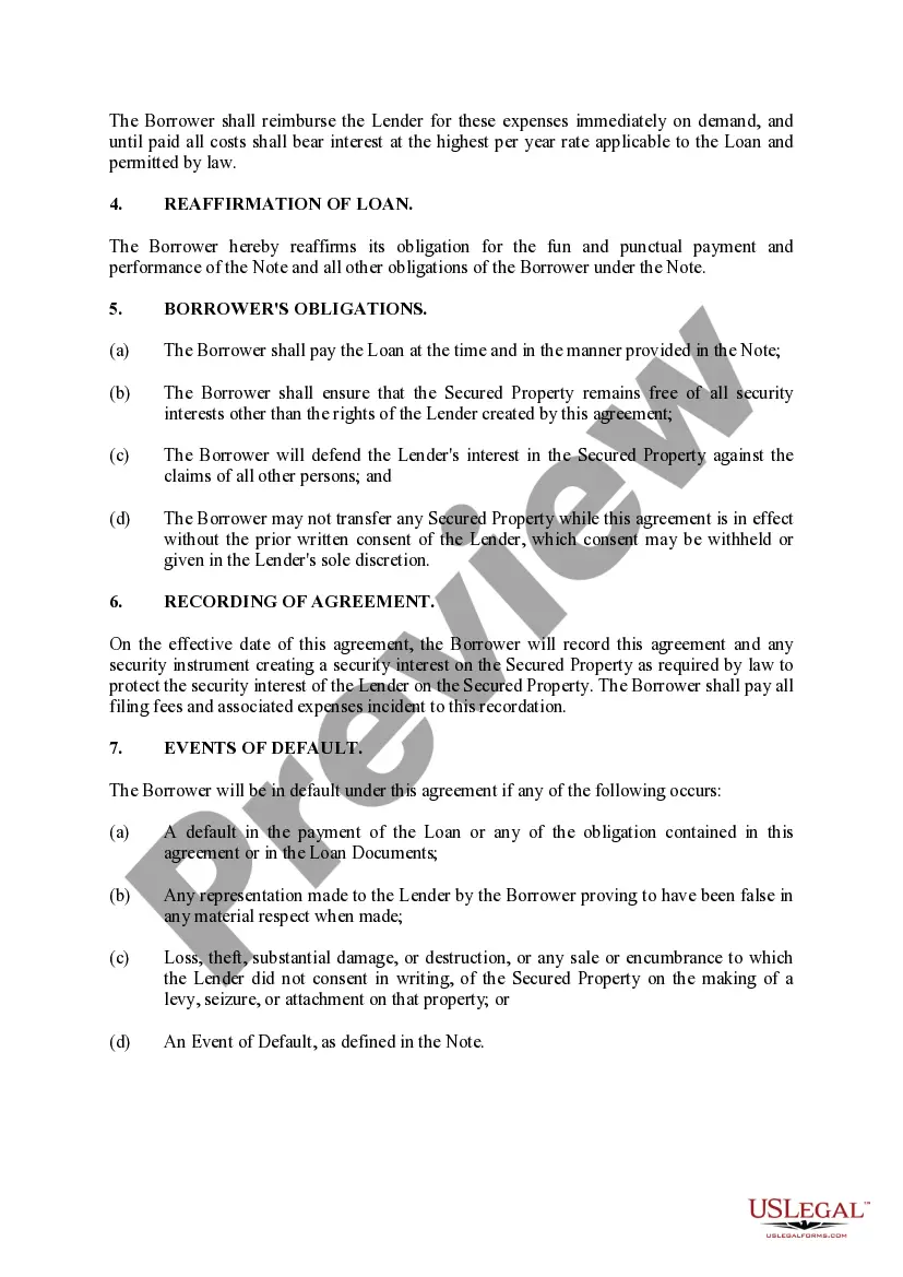 Preview Security Agreement