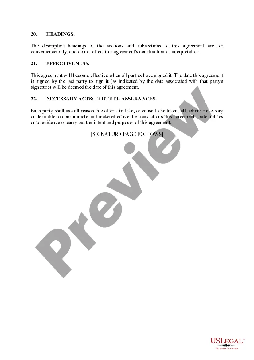 Preview Security Agreement