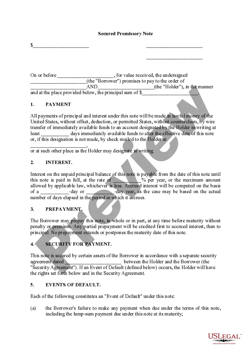 Preview Security Agreement