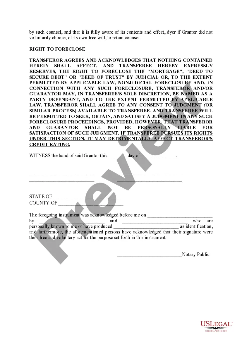 Get Deed in Lieu of Foreclosure Preview Deed in Lieu of Foreclosure