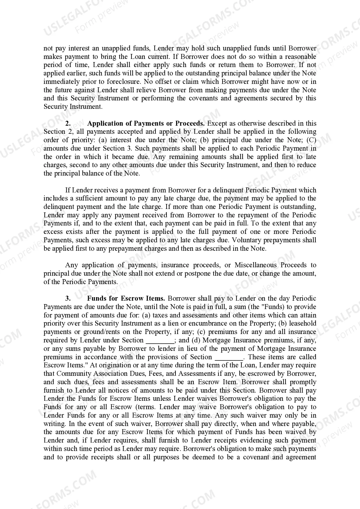 Preview Mortgage Security Agreement